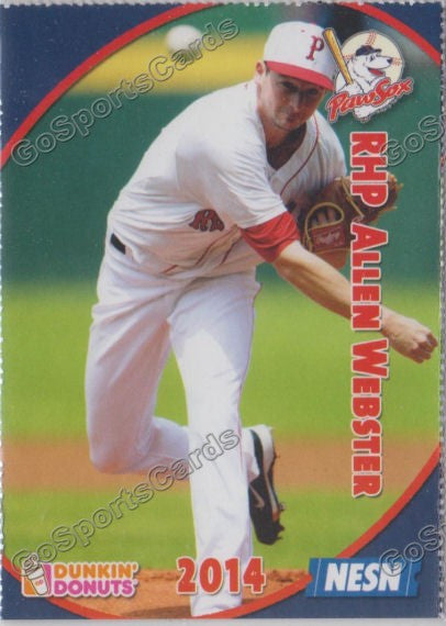 2014 Pawtucket Red Sox SGA Dunkin Donuts Allen Webster