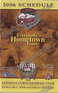 2006 Altoona Curve Pocket Schedule