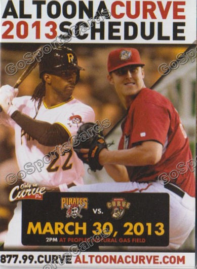 2013 Altoona Curve Pocket Schedule (Andrew McCutchen, Jameson Taillon)