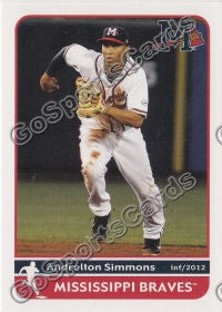 2012 Mississippi Braves Andrelton Simmons