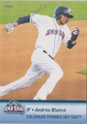 2018 Colorado Springs Sky Sox Andres Blanco