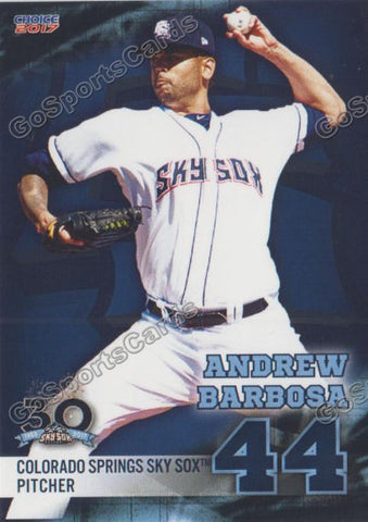 2017 Colorado Springs Sky Sox Andrew Barbosa