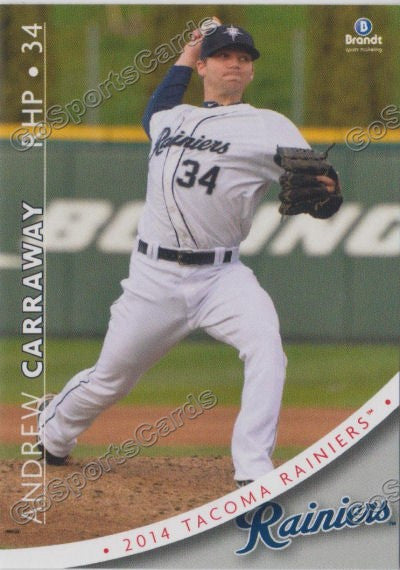 2014 Tacoma Rainiers Andrew Carraway