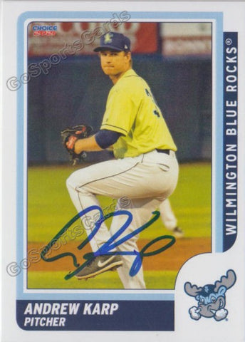 2021 Wilmington Blue Rocks Andrew Karp Autograph