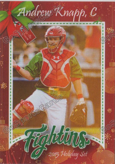 2015 Reading Fightins Phillies Holiday Xmas Andrew Knapp