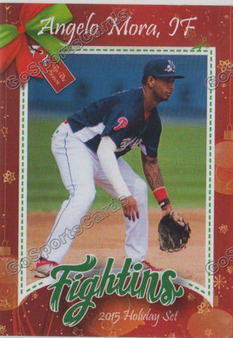 2015 Reading Fightins Phillies Holiday Xmas Angelo Mora