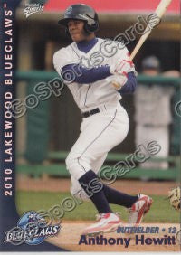 2010 Lakewood BlueClaws Anthony Hewitt