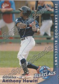 2011 Lakewood BlueClaws Anthony Hewitt