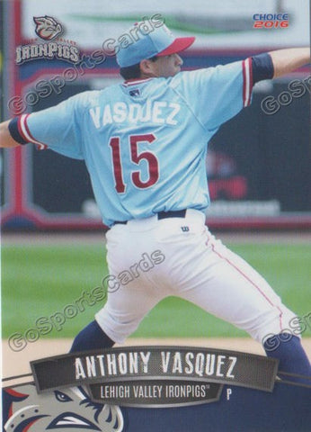 2016 Lehigh Valley IronPigs Anthony Vasquez