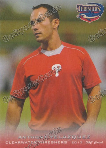 2013 Clearwater Threshers Anthony Velazquez