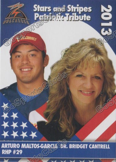 2013 Salem Keizer Volcanoes Stars and Stripes SGA Arturo Maltos Garcia