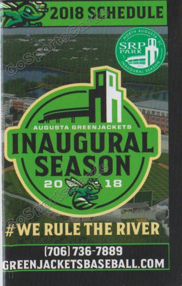 2018 Augusta GreenJackets Pocket Schedule