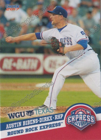 2017 Round Rock Express Austin Bibens Dirkx