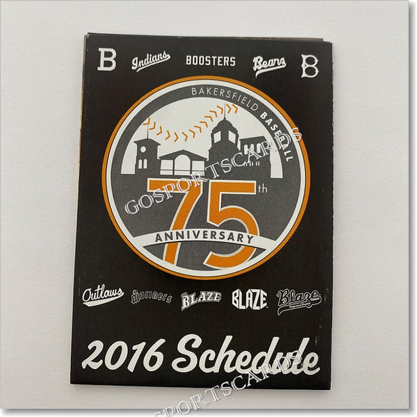 2016 Bakersfield Blaze Pocket Schedule