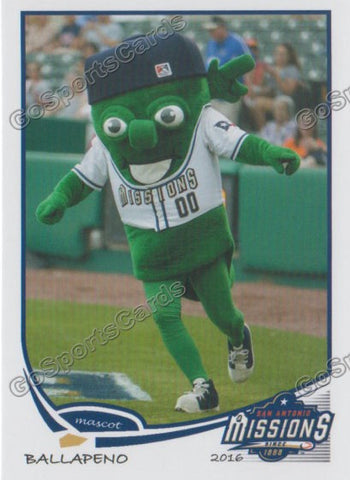 2016 San Antonio Missions Ballapeno Mascot