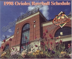 1998 Baltimore Orioles Pocket Schedule
