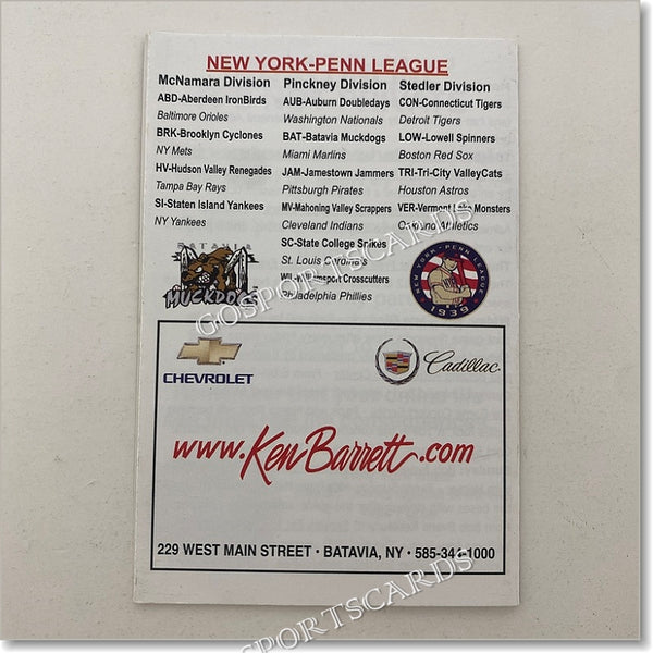 2014 Batavia Muckdogs Pocket Schedule