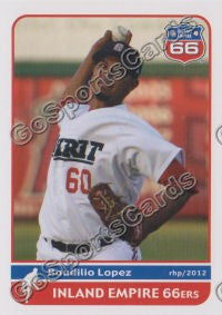 2012 Inland Empire 66ers Baudilio Lopez