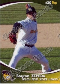 2009 South Bend Silver Hawks Bayron Zepeda