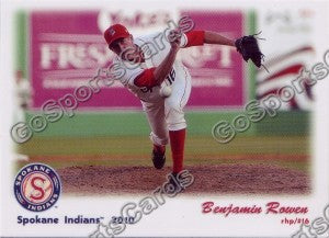 2010 Spokane Indians Ben Benjamin Rowen
