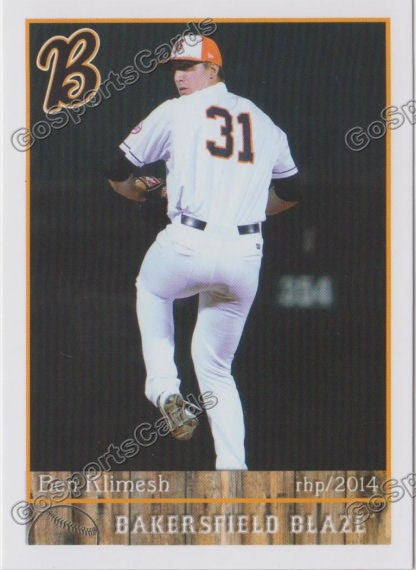 2014 Bakersfield Blaze Ben Klimesh