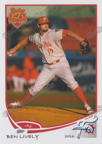 2016 Reading Fightin Phils Ben Lively