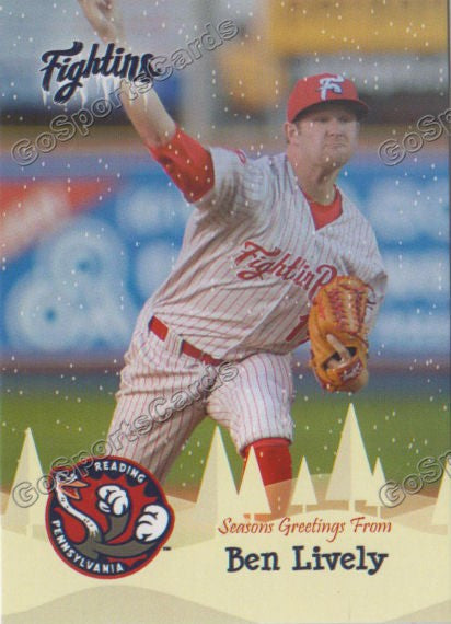 2016 Reading Fightin Phils Holiday Ben Lively