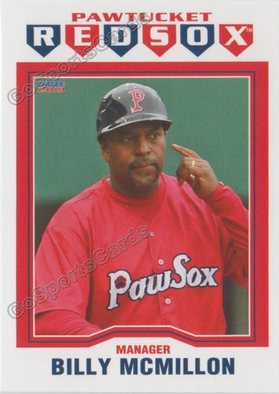 2019 Pawtucket Red Sox Billy McMillon – Go Sports Cards