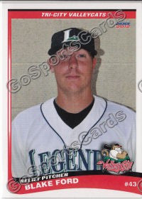 2012 Tri City ValleyCats Blake Ford