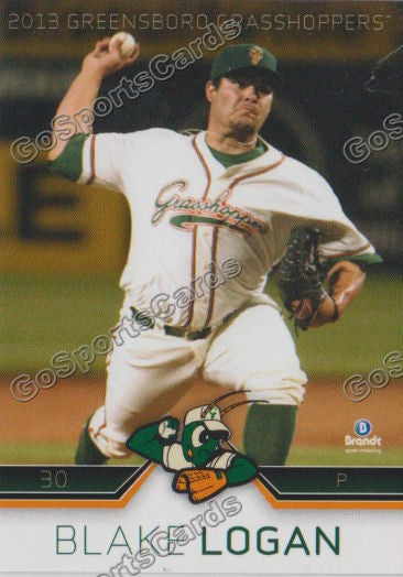 2013 Greensboro Grasshoppers Blake Logan