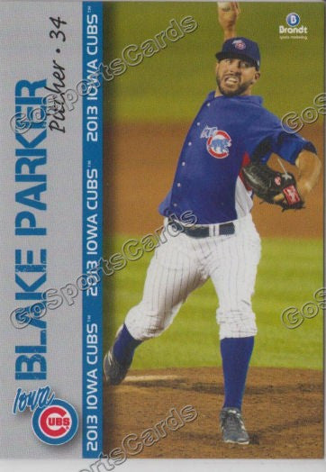 2013 Iowa Cubs Blake Parker