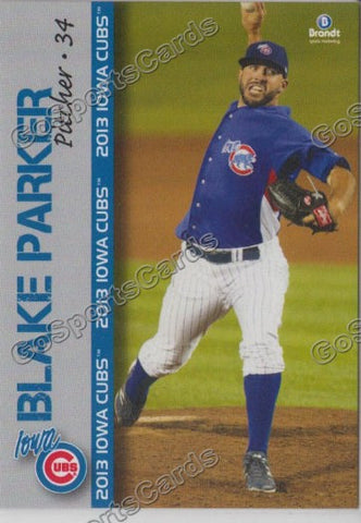 2013 Iowa Cubs Blake Parker