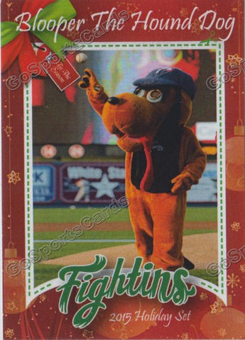 2015 Reading Fightins Phillies Holiday Xmas Blooper Dog