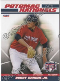 2012 Potomac Nationals Bobby Hansen Jr