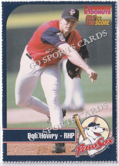 2003 Pawtucket Red Sox Dunkin Donuts SGA Bob Howry