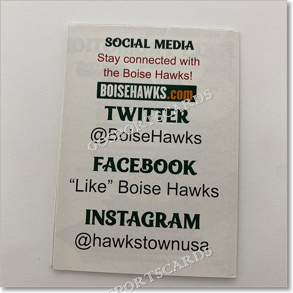 2015 Boise Hawks Pocket Schedule