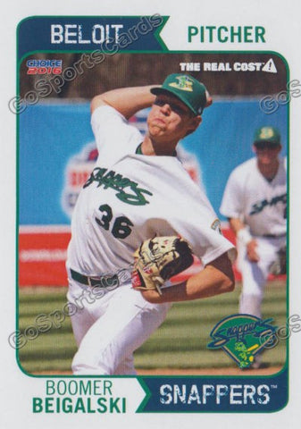 2016 Beloit Snappers Boomer Biegalski Beigalski