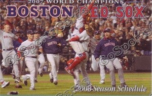 2008 Boston Red Sox A Pocket Schedule