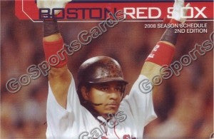 2008 Boston Red Sox Ramirez Pocket Schedule