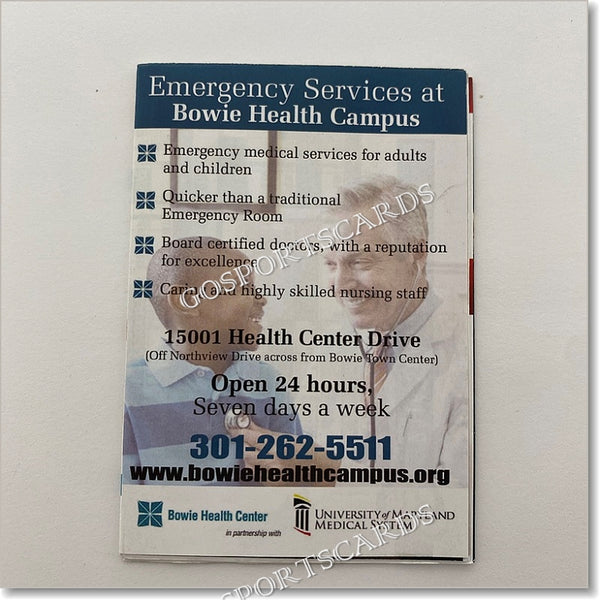 2016 Bowie Baysox Pocket Schedule