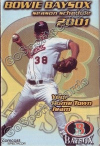 2001 Bowie Baysox Pocket Schedule