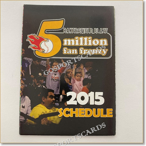 2015 Bowling Green Hot Rods Pocket Schedule