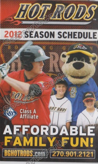 2012 Bowling Green Hot Rods Pocket Schedule