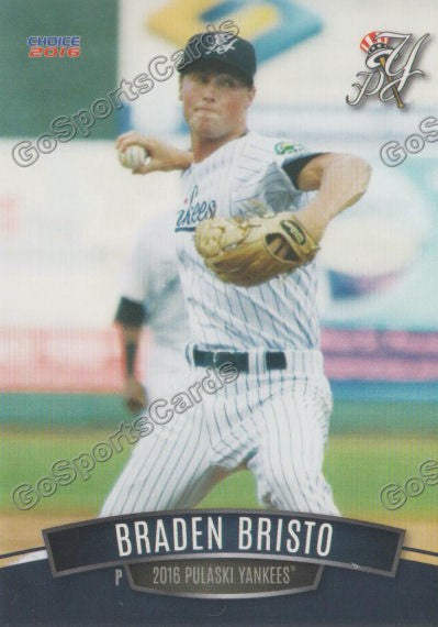 2016 Pulaski Yankees Braden Bristo