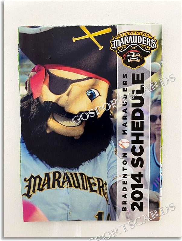 2014 Bradenton Marauders Pocket Schedule Go Sports Cards