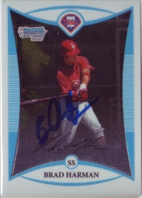 Brad Harman 2008 Bowman Chrome (Autograph)