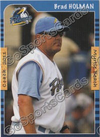 2011 Myrtle Beach Pelicans Brad Holman