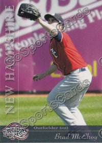 2012 New Hampshire Fisher Cats Brad McElroy