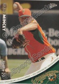 2012 Greensboro Grasshoppers Brad Mincey