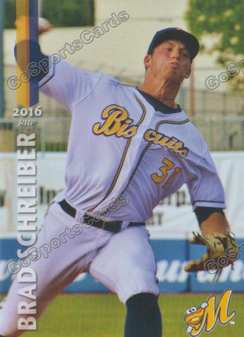 2016 Montgomery Biscuits Brad Schreiber